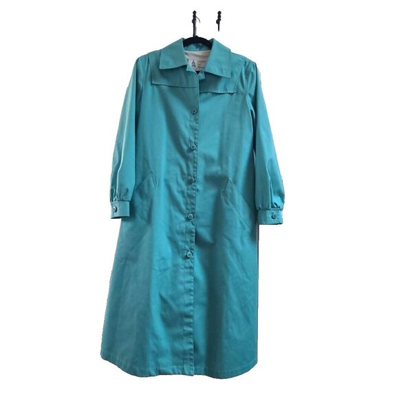 Vintage 10 London Fog Womens Minimalist Soft Girl Trench Coat Missing Waist Tie - Picture 1 of 8